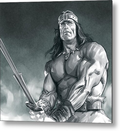 Conan The Barbarian Metal Print featuring the digital art Conan The Barbarian by Darko Babovic