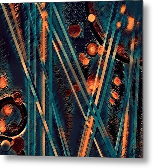 Wall Art Metal Print featuring the digital art Fireflies by Callie E Austin