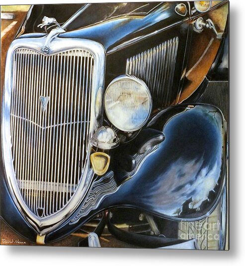 Ford Roadster Metal Print featuring the drawing Object of my Reflection by David Neace CPX