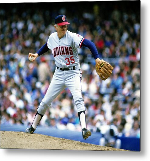 1980-1989 Metal Print featuring the photograph Phil Niekro by Ronald C. Modra/sports Imagery