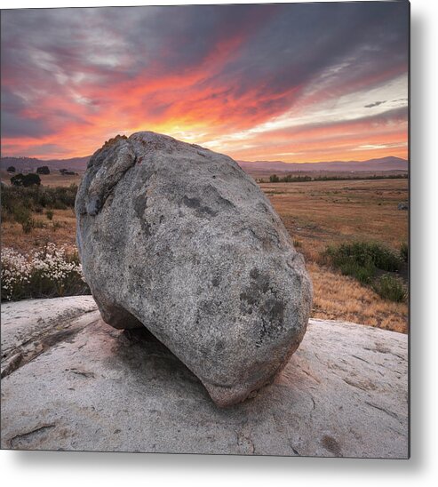 San Diego Metal Print featuring the photograph Ramona Granite Stone at Sunrise by William Dunigan