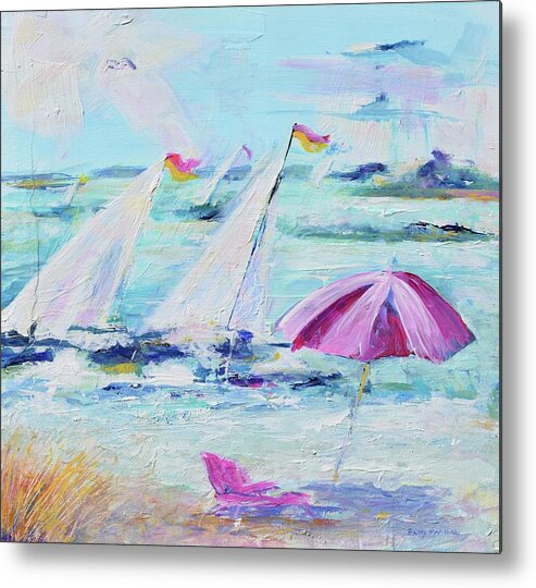 Sailing Metal Print featuring the painting Sail Away by Patty Kay Hall