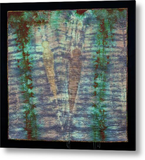 Shadow Metal Print featuring the mixed media Shadow in the Sand by Vivian Aumond