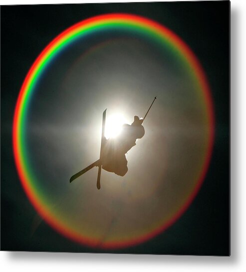 Skier Metal Print featuring the photograph Skier in the Sun by Rick Wilking