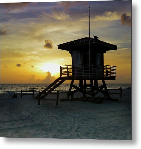 Night Beach Metal Print featuring the photograph Soft Surrender by Vicky Edgerly