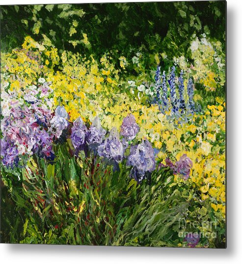 Landscape Metal Print featuring the painting Sunshine Blossoms by Allan P Friedlander