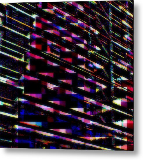 Triangles Metal Print featuring the digital art Triangles Of Abstract Wizardry by Andy Rhodes