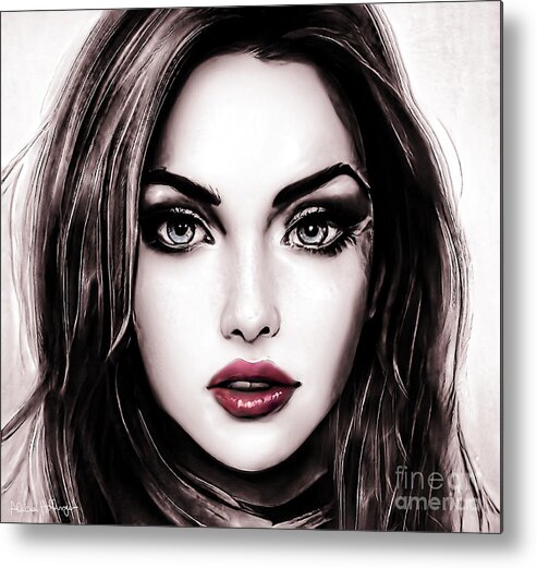 Portrait Metal Print featuring the digital art Zoe Selective by Alicia Hollinger