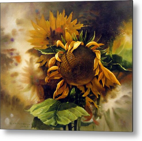 Flower Metal Print featuring the painting Sunflower 1 by Yoo Choong Yeul
