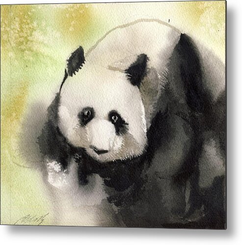 Giant Panda Metal Print featuring the painting Giant Panda #1 by Alfred Ng