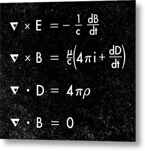Electric Metal Print featuring the photograph Maxwell's Equations by Science Photo Library