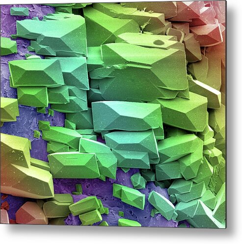 Calories Metal Print featuring the photograph Sugar Crystals #1 by Steve Gschmeissner