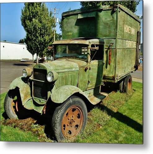 1920's (but Metal Print featuring the photograph 1920s FORD Moving truck by VLee Watson