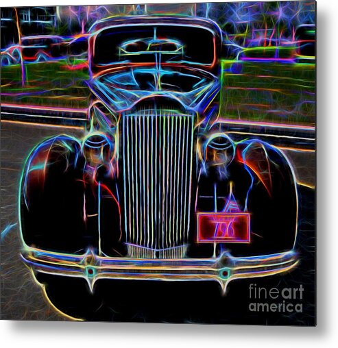 Packard Metal Print featuring the photograph 1937 Packard 120 Business Coupe - Vintage Car by Gary Whitton