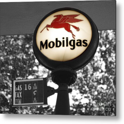 Gas Metal Print featuring the photograph Mobil Gas #2 by Raymond Earley