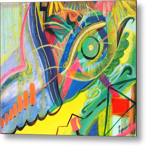 Abstract Metal Print featuring the painting Abstract No. 1 by Lynne Rene