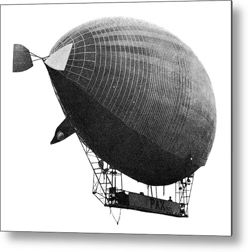 Le Pax Metal Print featuring the photograph Airship 'le Pax' In Flight by Science Photo Library
