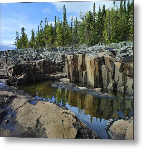 533822 Metal Print featuring the photograph Artists Point Lake Superior Minnesota by Tim Fitzharris