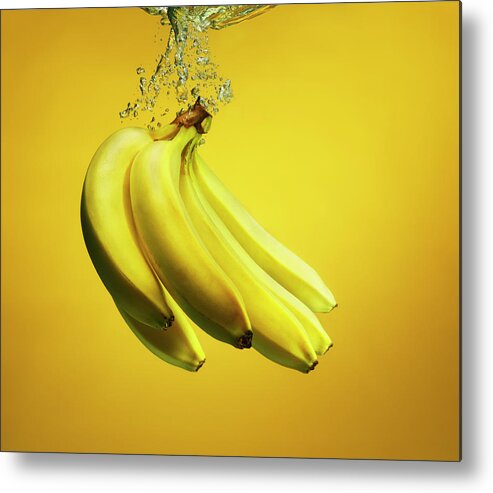 Copenhagen Metal Print featuring the photograph Bananas Splashed Into Water by Henrik Sorensen