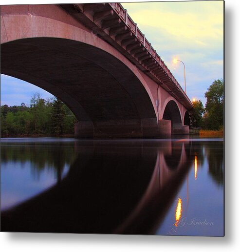 Bridge -river- Water-biauswah-native American-st Louis River-hwy#23-veterans-jay Cooke-arches Metal Print featuring the photograph Biauswah Bridge by Gregory Israelson