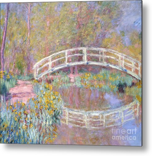 Monet Metal Print featuring the painting Bridge in Monet's Garden by Claude Monet