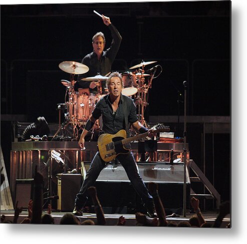 Bruce Springsteen Metal Print featuring the photograph Bruce Springsteen in Concert by Georgia Fowler