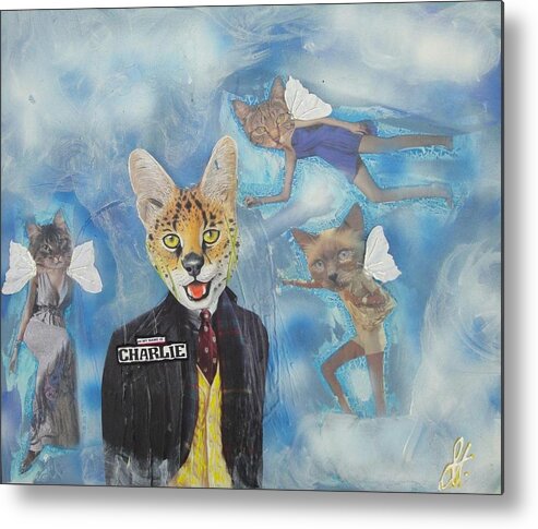 Cats Metal Print featuring the photograph Charlie's Angels by Lisa Piper