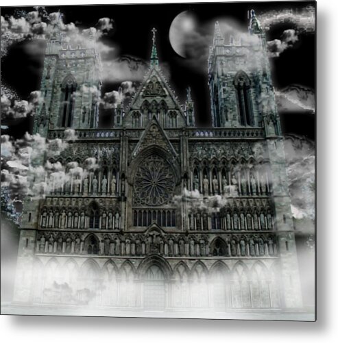 Cathedral Metal Print featuring the photograph Cloudy Cathedral by Digital Art Cafe