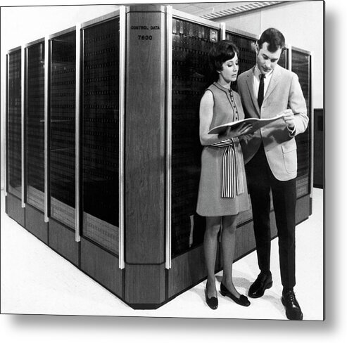 1960s Metal Print featuring the photograph Control Data Computer by Underwood Archives