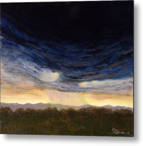 Storm Metal Print featuring the painting Desert Storm by Joyce Blank