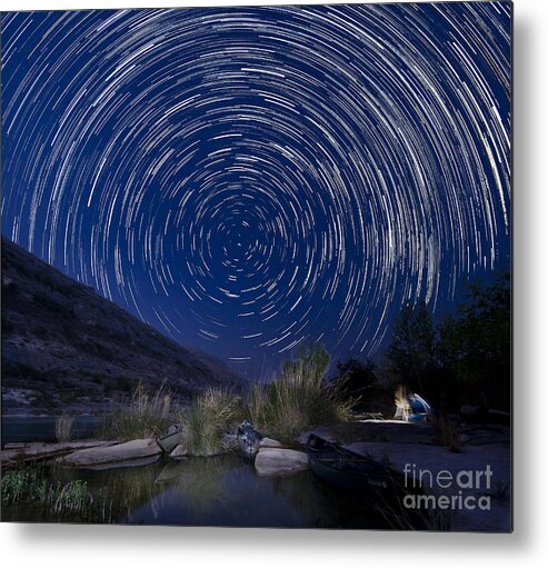 Devils River Metal Print featuring the photograph Devils River Star Trails by Richard Mason