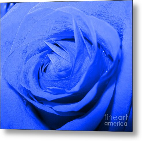 Fantasy Metal Print featuring the photograph Fantasy. Blue Rose. Abstract Art by Oksana Semenchenko