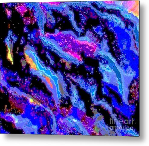 Colors Metal Print featuring the painting Feeling Blue by Hazel Holland