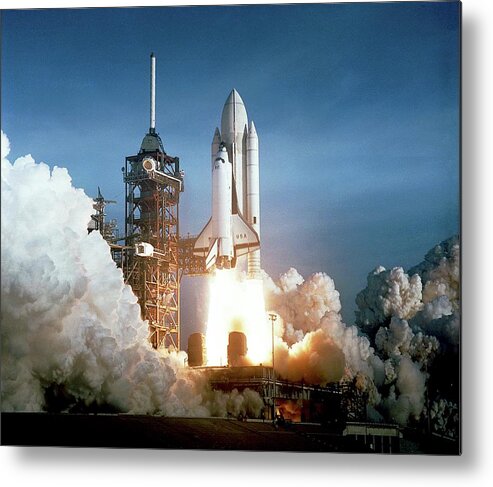 Columbia Metal Print featuring the photograph First Space Shuttle Launch by Nasa/science Photo Library