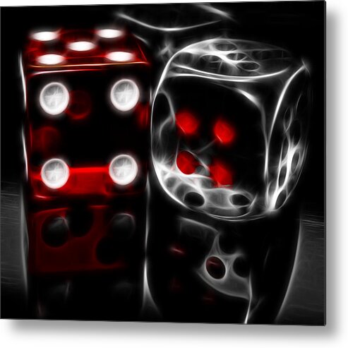 Dice Metal Print featuring the photograph Fractalius Dice by Shane Bechler