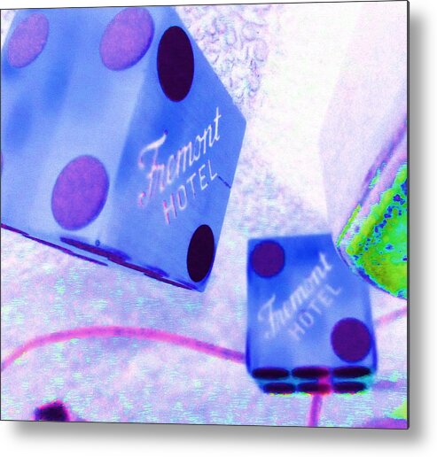 Dice Metal Print featuring the photograph Freemont Dice Abstract by Dan Twyman