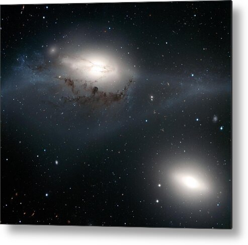 Ngc 4438 Metal Print featuring the photograph Galaxies Ngc 4438 And Ngc 4435 by European Southern Observatory/science Photo Library