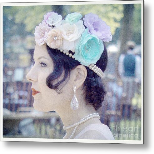 Great Gatsby Metal Print featuring the photograph Gatsby Girl by Lilliana Mendez