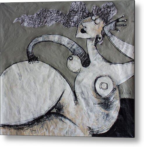 Nude Metal Print featuring the painting GIGANTES No. 13 by Mark M Mellon