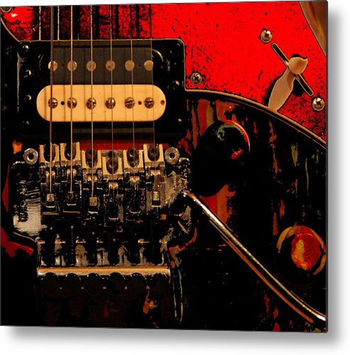 Guitar Metal Print featuring the photograph Guitar Pickup by John Stuart Webbstock
