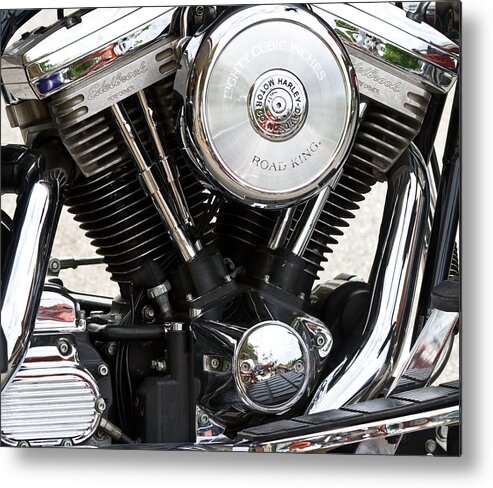 Chrome Metal Print featuring the photograph Harley Chrome and Steel by Ed Gleichman