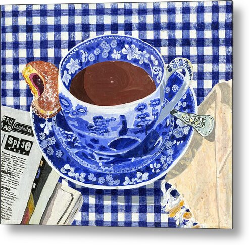 Culinary Art Metal Print featuring the painting Hot Chocolate by Jane Dunn Borresen