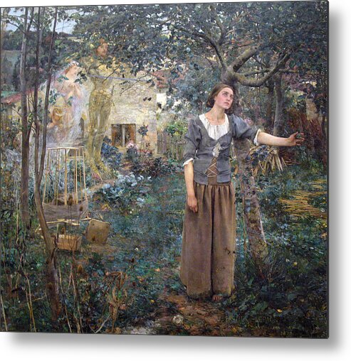 Jules Bastien-lepage Metal Print featuring the painting Joan of Arc by Jules Bastien-Lepage
