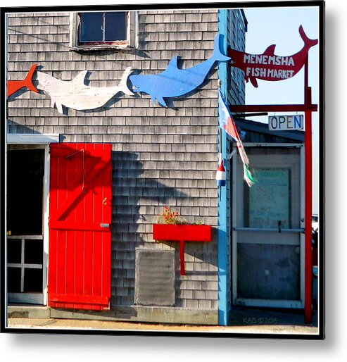Fish Metal Print featuring the photograph Menemsha Fish Market 3 by Kathy Barney