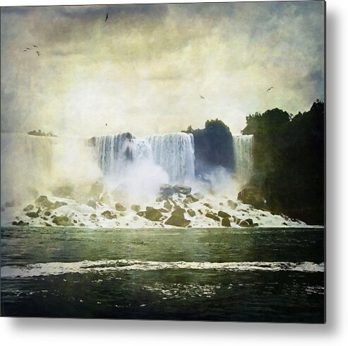 Niagara Falls Metal Print featuring the digital art Mighty Niagara by Lianne Schneider