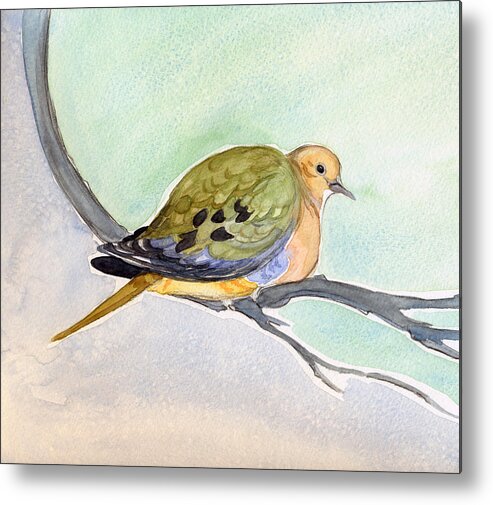 Mourning Dove Metal Print featuring the painting Mourning Dove by Katherine Miller