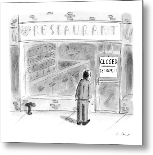 Cliches Metal Print featuring the drawing New Yorker June 5th, 1995 by Roz Chast