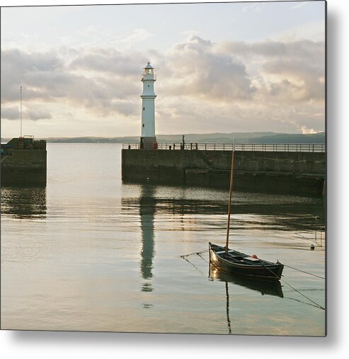New Heaven Lighthouse Metal Print featuring the photograph Night is coming by Elena Perelman