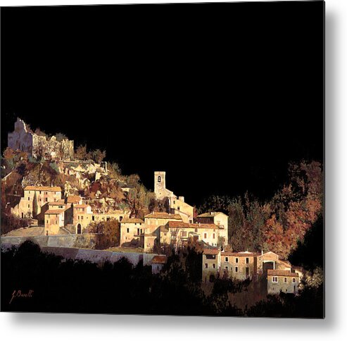 Landscape Metal Print featuring the painting Paesaggio Scuro by Guido Borelli