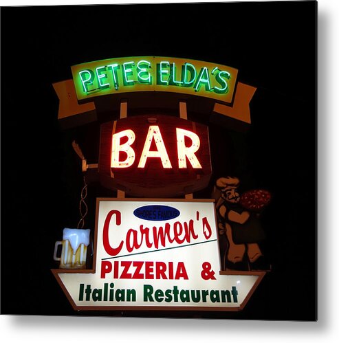 Pete And Elda's Metal Print featuring the photograph Pete and Elda's Bar by Melinda Saminski